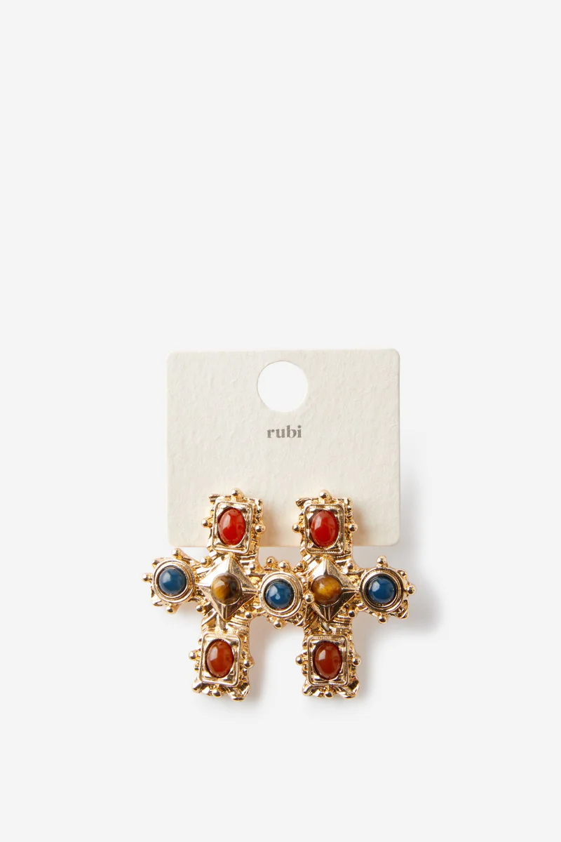 روبي Mid Charm Earring